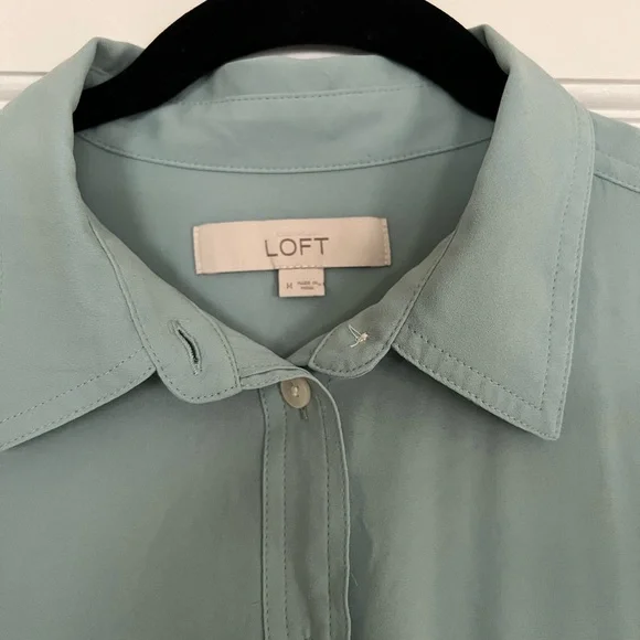 LOFT Light green Button-Up Shirt - Picture 2 of 2